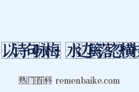 以诗句咏梅·水边篱落忽横枝是什么意思的图片